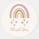 Search for pink and gold baby shower stickers Boho