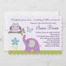 Search for elephant and butterfly invitations Girl