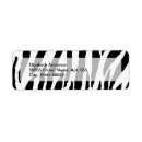 Search for zebra return address labels Black and white