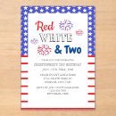 Search for red white and two birthday invitations Fireworks