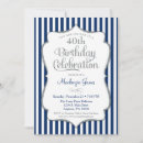 Search for navy blue silver birthday invitations Adult birthday party