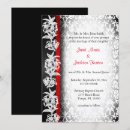 Search for black white red damask wedding invitations Elegant