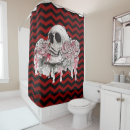Search for skull shower curtains Red