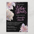 Search for pink and black baby shower invitations Floral