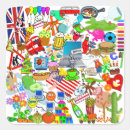 Search for cute graphics square stickers Trendy