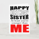 Search for funny sister birthday cards Over the hill