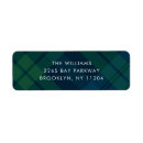 Search for blue gingham return address labels Simple