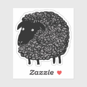 Black Sheep Sticker for Sale by SuzyTurner