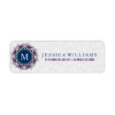 Search for circle monogram return address labels White