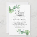 Search for foliage sweet 16 invitations Watercolor