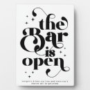 Search for open bar free drinks wedding signs Black and white