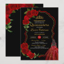Search for black gold quinceanera invitations Roses