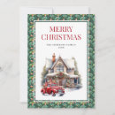 Search for vintage cottage christmas cards Red