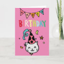 Search for cute cartoon cat cards Whimsical