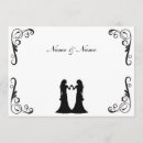 Search for two brides invitations Black and white