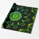 Search for black flower wrapping paper Green