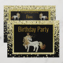 Search for the black unicorn invitations Glitter