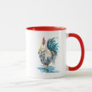 Search for watercolor rooster mugs Bird