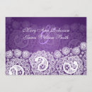 Search for purple paisley wedding invitations Lace
