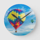 Search for hot air balloon clocks Colourful