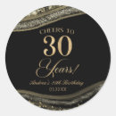 Search for black and gold 30th birthday stickers Cheers to 30 years