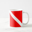 Search for dive flag mugs Diver down flag