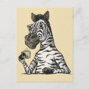 Search for funny wildlife postcards Zebra
