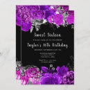 Search for purple black silver invitations Floral