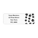 Search for footprints return address labels Paw