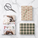 Search for cat xmas wrapping paper Red green