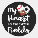 Search for baseball field stickers Heart