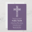 Search for purple cross first communion invitations Simple