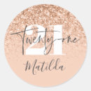 Search for elegant 21st birthday stickers Typography