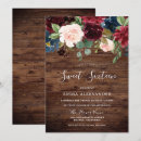 Search for burgundy floral birthday invitations Rustic