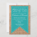 Search for turquoise burlap wedding invitations Rustic