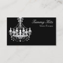 Search for chandelier business cards Black