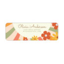 Search for orange daisy return address labels Colourful