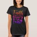 Search for faith not fear tshirts Black