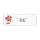 Search for mushroom return address labels Rustic