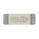 Search for elegant damask return address labels Blue