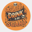 Search for eat drink and be scary stickers Party