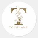 Search for gold t stickers For her