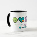 Search for peace love happiness mugs Kindness