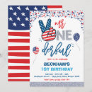 Search for patriotic 1st birthday invitations Memorial day birthday