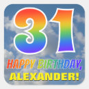 Search for 31 square stickers 31st birthday
