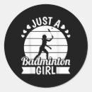 Search for badminton lover stickers Racquet