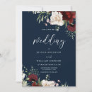 Search for red white and blue wedding invitations Burgundy