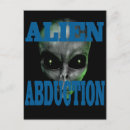 Search for alien abduction postcards Flying saucer