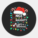 Search for naughty or nice stickers Funny