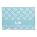 Search for snowflake pillowcases Blue
